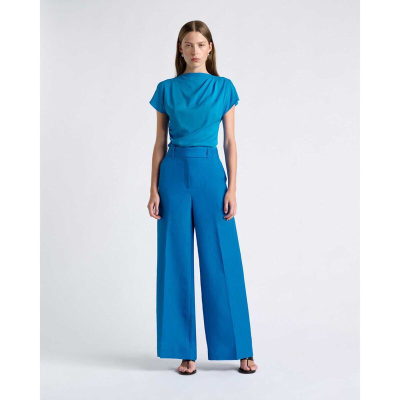Cue Lustre Linen Blend Wide Leg Pant image number 3